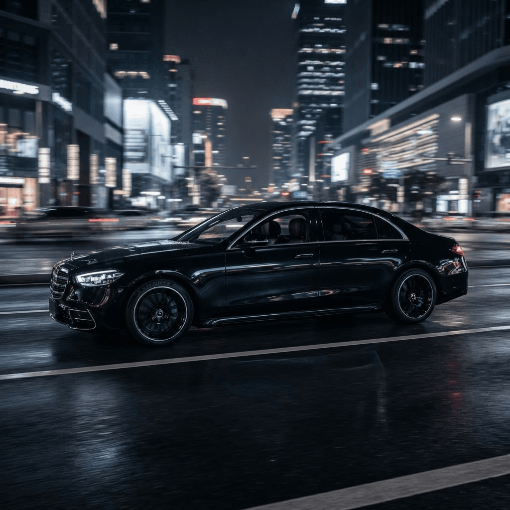 Premium executive sedan — editorial automotive image
